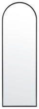 Mila Arched Metal Framed Wall Mirror, Black - 22"x65"