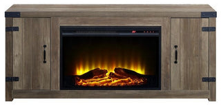 ACME Tobias Fireplace, Rustic Oak