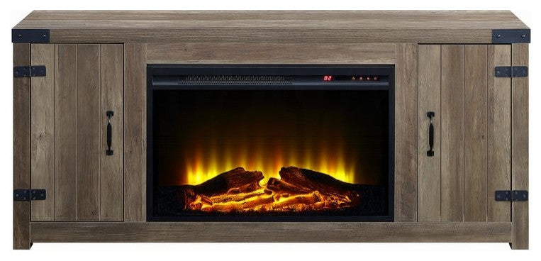 ACME Tobias Fireplace, Rustic Oak