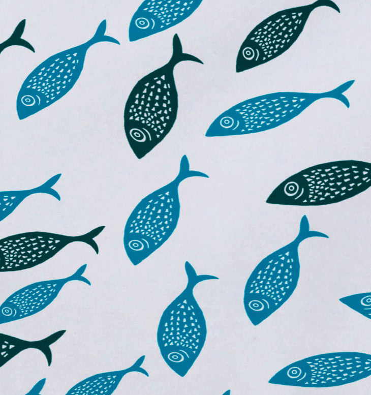 18"x14" Escuela, Animal Print Placemat, Turquoise, Set of 4