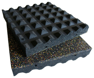 Eco-Safety Interlocking Tiles 3", Yellow/Red/White Speckled, 8-Pk