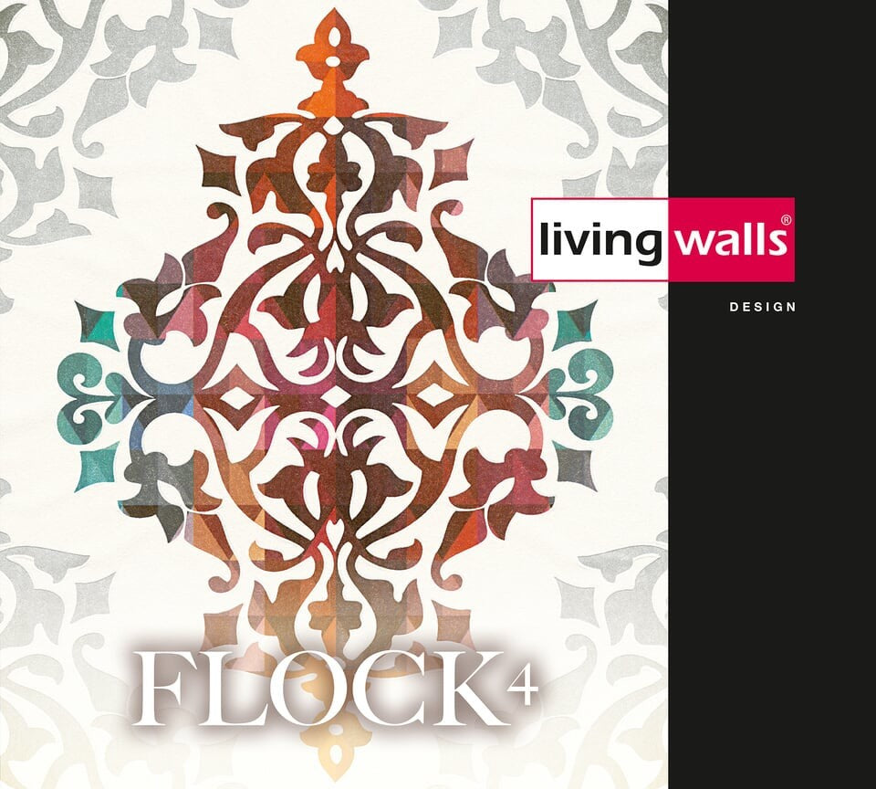 Flock 4, Glamour Baroque Flower Striped Gloss Embossed Bordeaux Wallpaper Roll