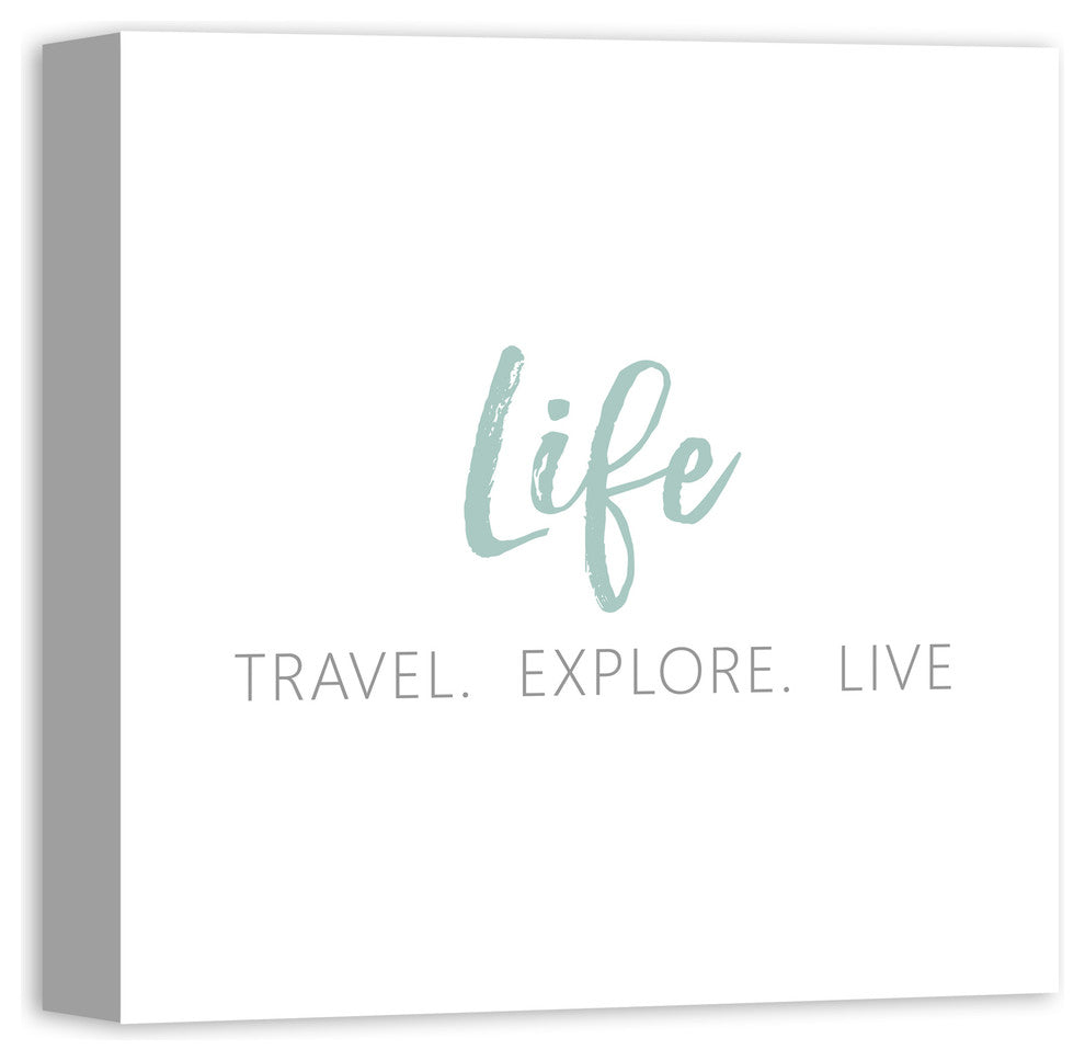 Travel Explore Live 16x16 Canvas Wall Art