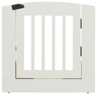 Ruffluv Individual Panel Pet Gate With Door, Medium 24", White