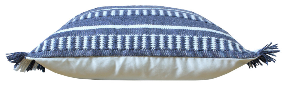 Dash Geometric Indoor Outdoor Throw Pillow, Navy Blue