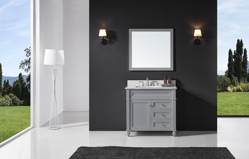 36" Single Bathroom Vanity Base, Taupe Gray