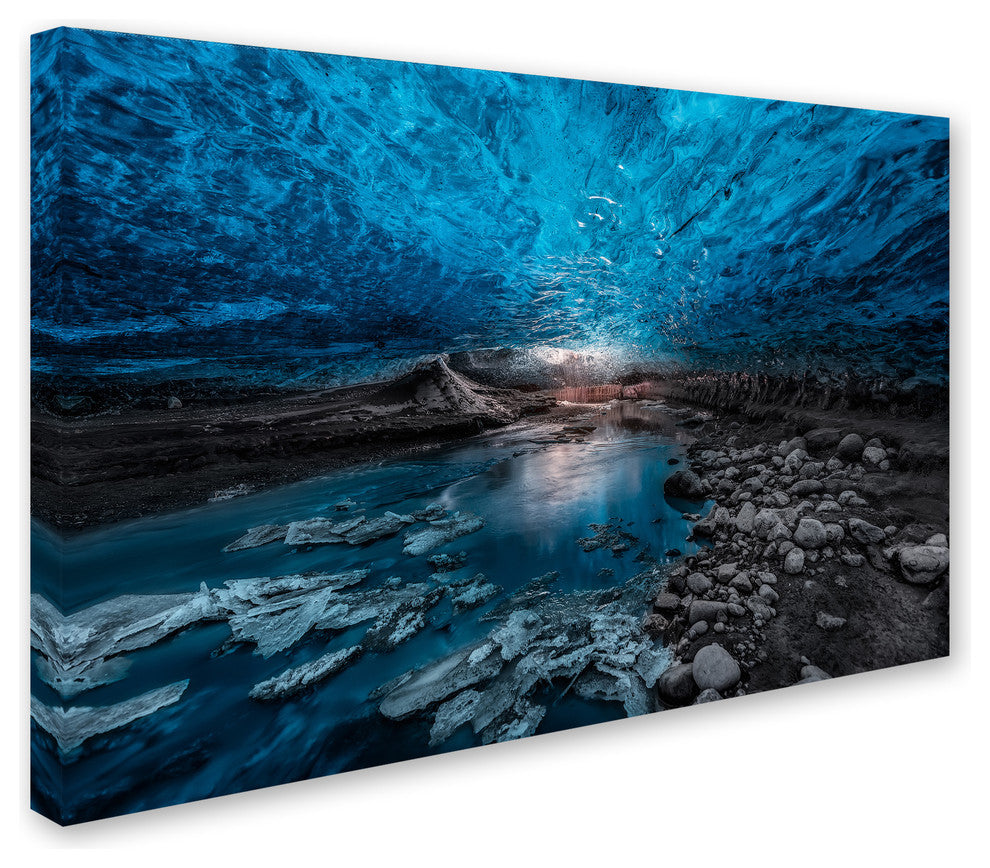Javier De La 'Ice Cave' Canvas Art, 16x24