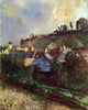 Edgar Degas Houses at the Foot of a Cliff Wrapped Canvas