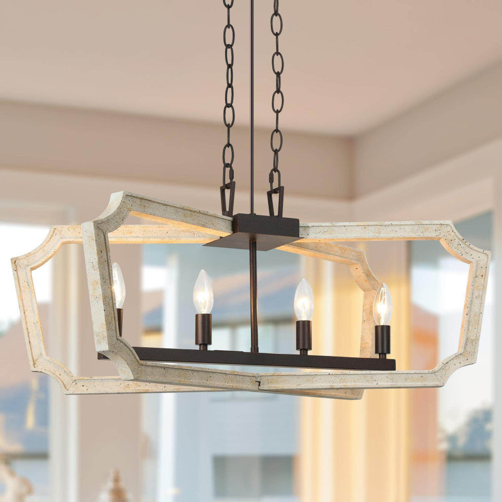 LNC 4-Light Farmhouse Kitchen Island Chadelier