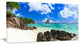 "Ideal Beach in Seychelles" Seascape Canvas Photo Print, 40"x20"