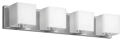 Ville 4-Light Vanity Fixture, White Opal