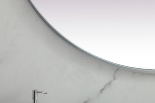 Elegant Lighting MR2A3672 Asha 36" W x 72" H Oval Framed Bathroom - Black