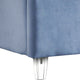 Candace Velvet Upholstered Bed, Sky Blue, Queen