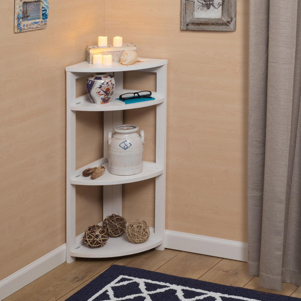 Flip Flop 34 High Corner Folding Bookcase- White