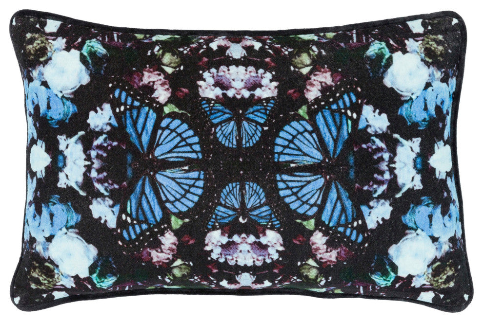 Surya Metamorphosis Mph-002 Black Pillow Shell With Polyester Insert 13"H X 19"W