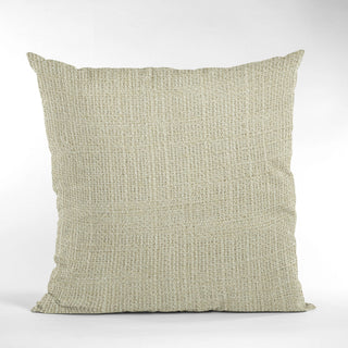 Vanilla Wall Textured Solid, With Open Weave. Luxury Throw Pillow, 18"x18"