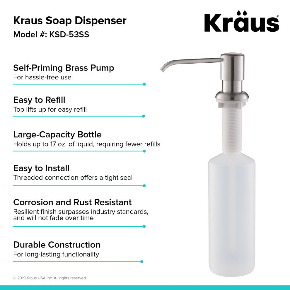Soap Dispenser, Stainless Steel