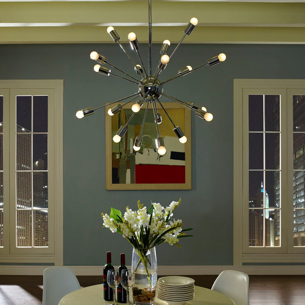 Modern Contemporary Living Dining Room Pendant Ceiling Light Silver