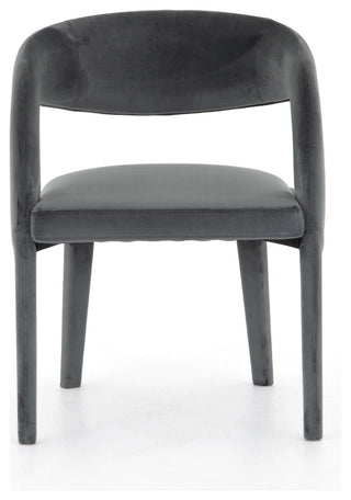 Hawkins Dining Chair, Charcoal Velvet