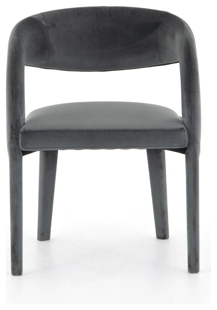 Hawkins Dining Chair, Charcoal Velvet