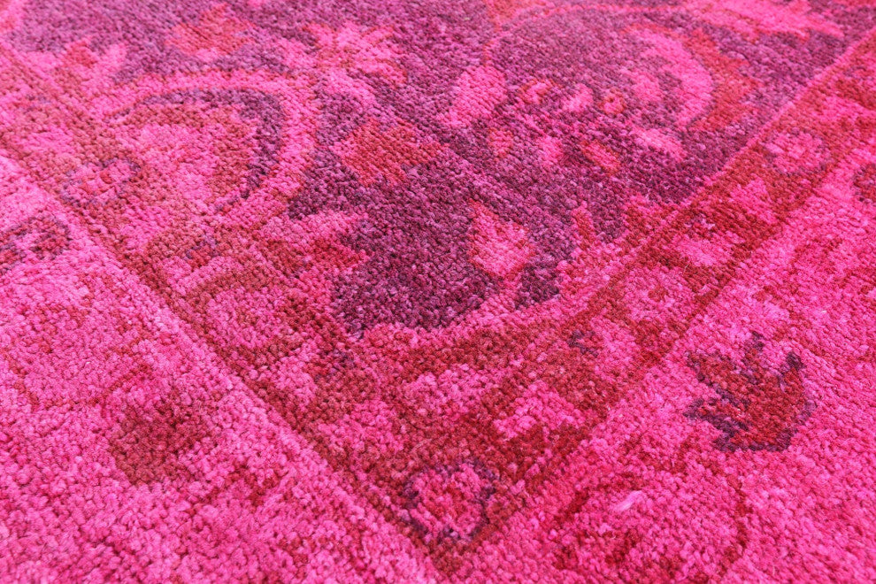 Handmade Full Pile Overdyed Wool Rug 4' 4" X 5' 11" - Q12726