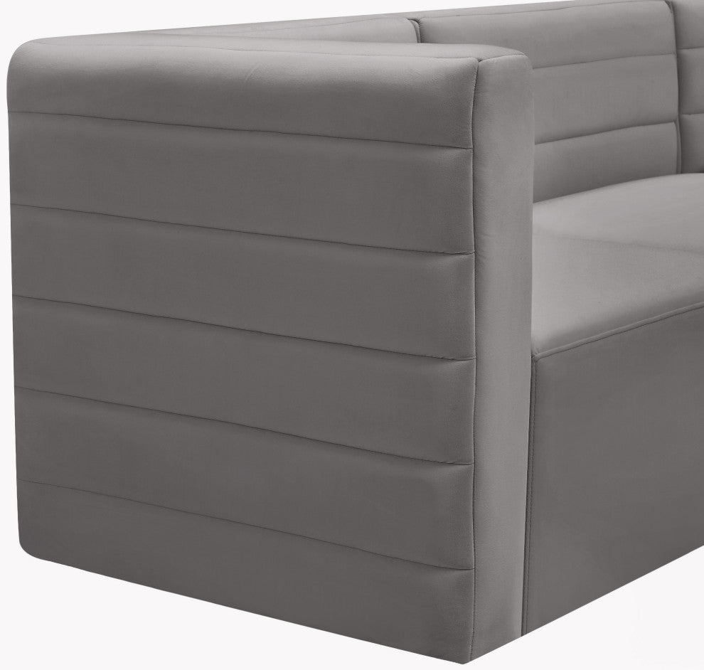 Quincy Modular Component, Gray, Armless Chair