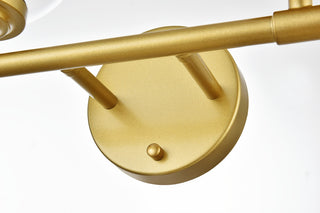 4 Light Brass And Clear Bath Sconce