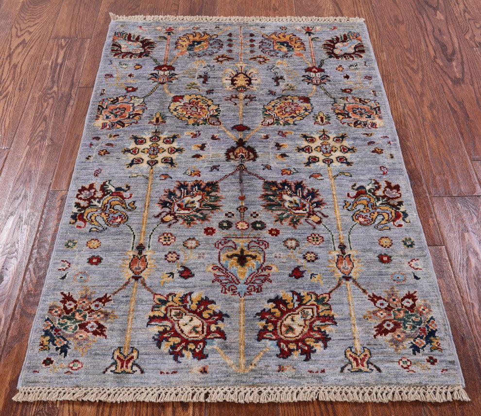 2' 7" X 4' 0" Persian Tabriz Hand-Knotted Wool Rug Q8421