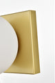 2 Light Brass And Frosted White Bath Sconce