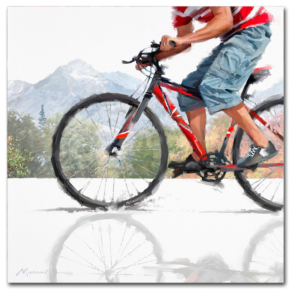 The Macneil Studio 'Mountain Bike' Canvas Art, 14"x14"