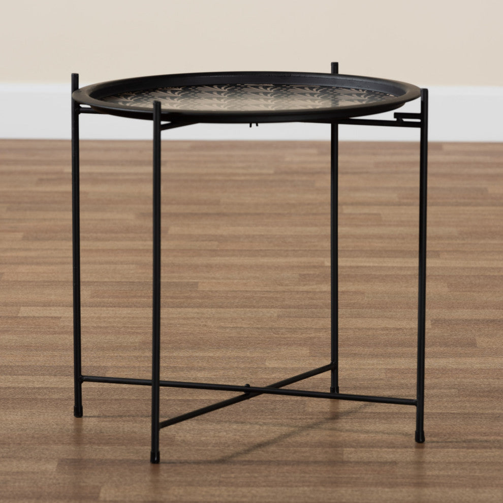 Ivana Modern and Contemporary Black Finished Metal Plant Stand - Thumbnail 2