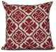 Ceylon, Geometric Print Pillow, Red, 18"x18"