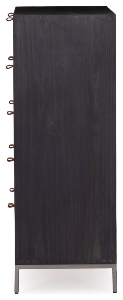 Trey 5 Drawer Dresser-Black Wash Poplar