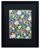 Elizabeth Caldwell 'Suzani Garden' Art, Black Frame, Black Mat, 16x20