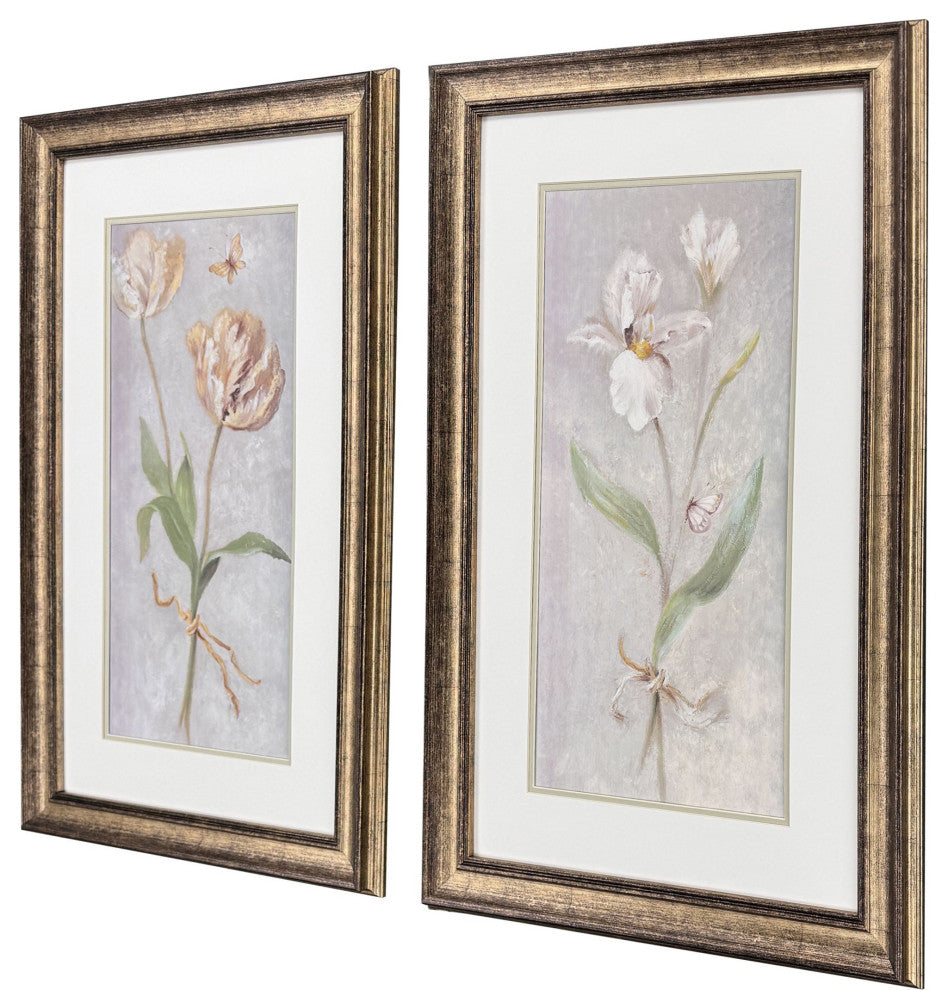 Tulip & Iris Framed Art, 2-Piece Set