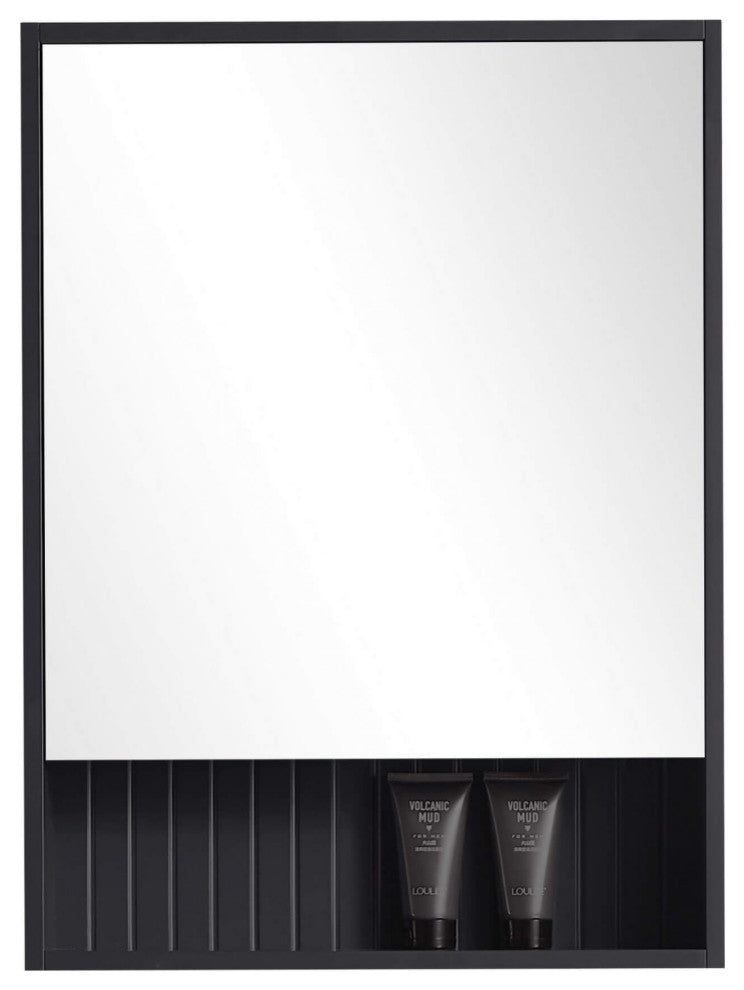 Venezian 18" Medicine Cabinet, Black, 22"