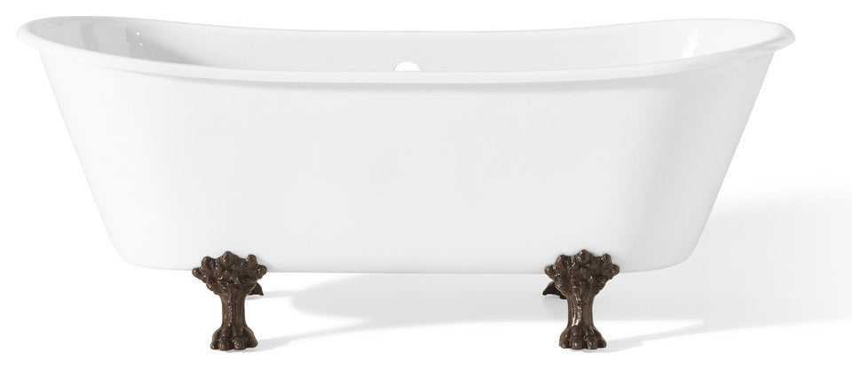 Cheviot Products Winchester Cast Iron Bathtub, White, Antique Bronze