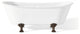 Cheviot Products Winchester Cast Iron Bathtub, White, Antique Bronze