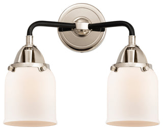 Small Bell Bath Vanity Light, Black Polished Nickel, Matte White, Matte White