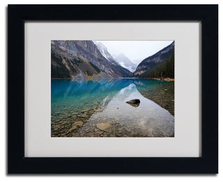 'Lake Louise' Matted Framed Canvas Art by Pierre Leclerc