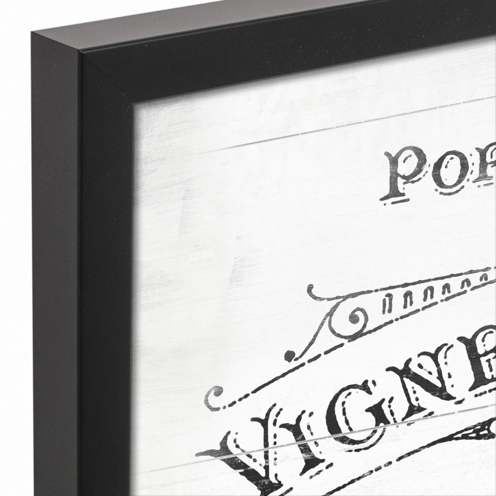 Vintage Wine Label Paris 12x18 Black Framed Print on Canvas