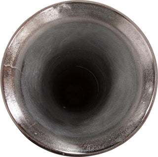 Eclectic Matte Silver Metal Vase