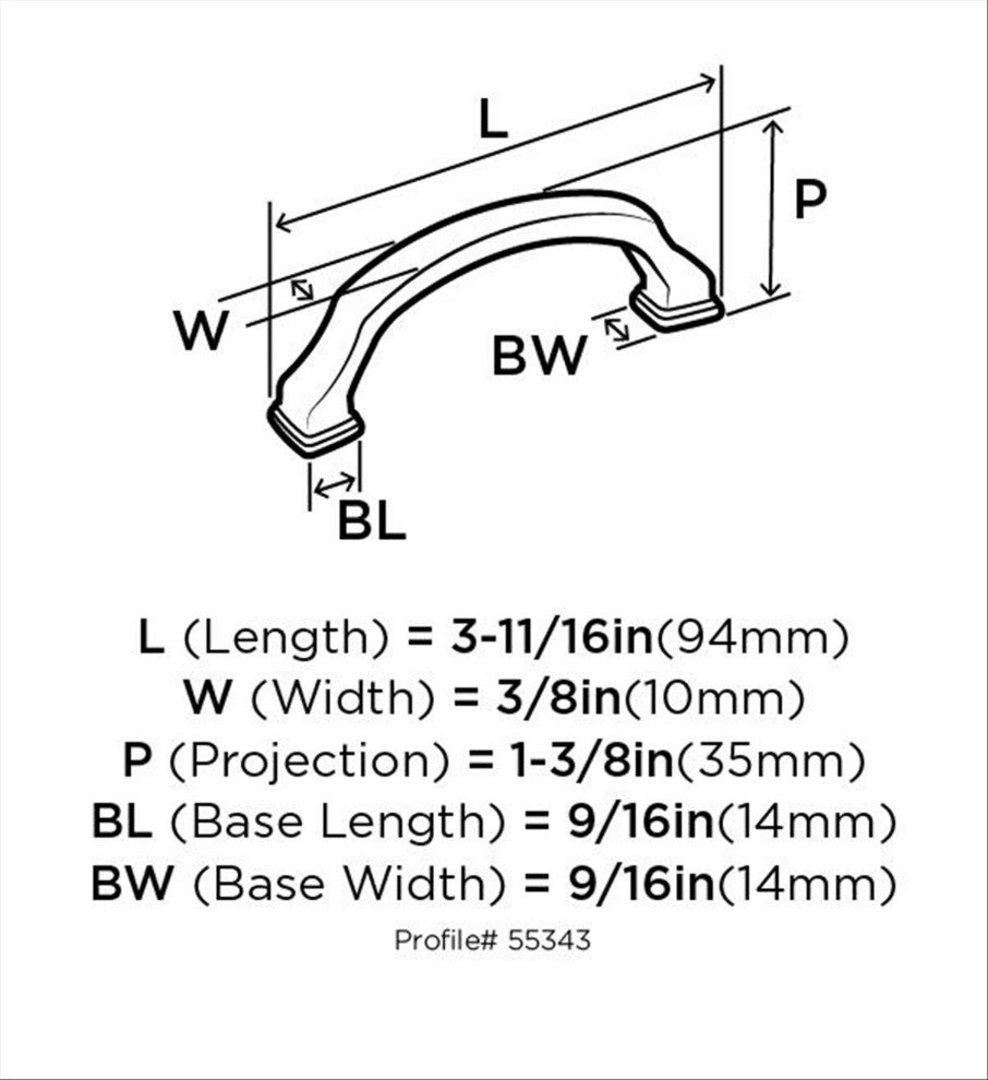Revitalize 3" Center-to-Center Polished Nickel Cabinet Pull