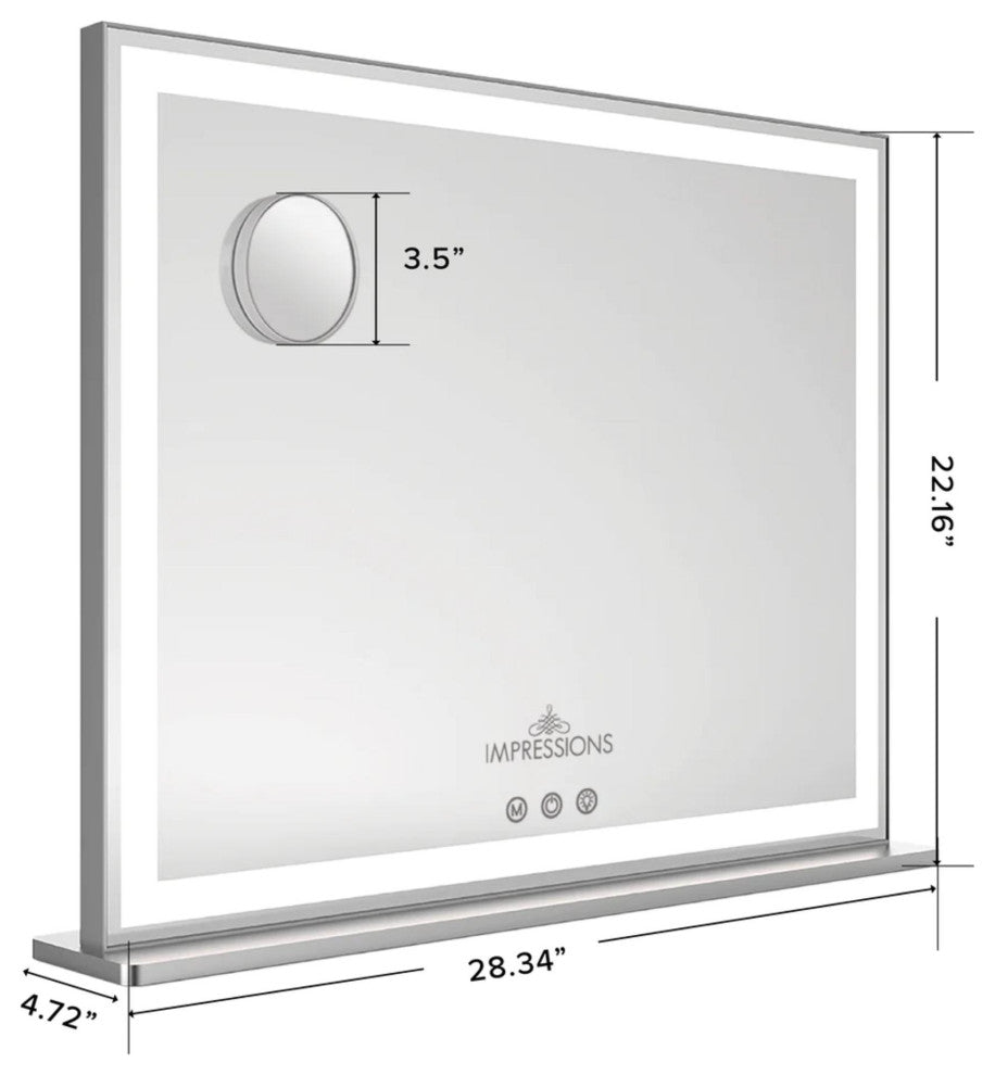 Classique Tri-Tone LED Makeup Mirror