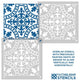 Florenza Tile Stencil, DIY Faux Italian Tiles, Cement Tile Stencils, Small