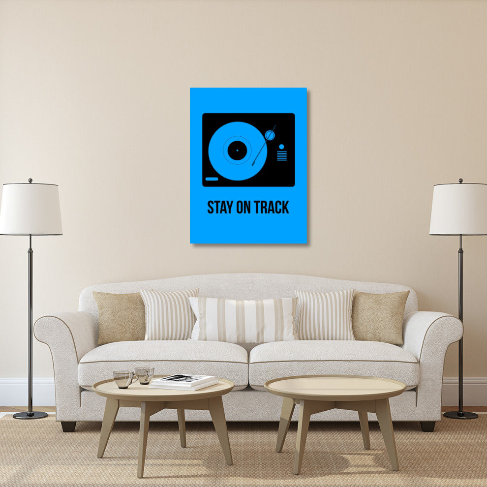 "Stay On Track Blue" Poster Fine Art Print