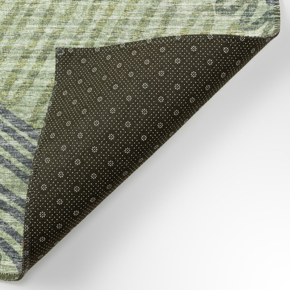 Indoor/Outdoor Sedona SN11 Moss Machine Washable 5' x 7'6" Rug