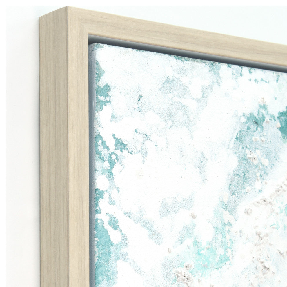 Sunday Ocean Textured Metallic Hand Painted Framed Wall Art by Martin Edwards