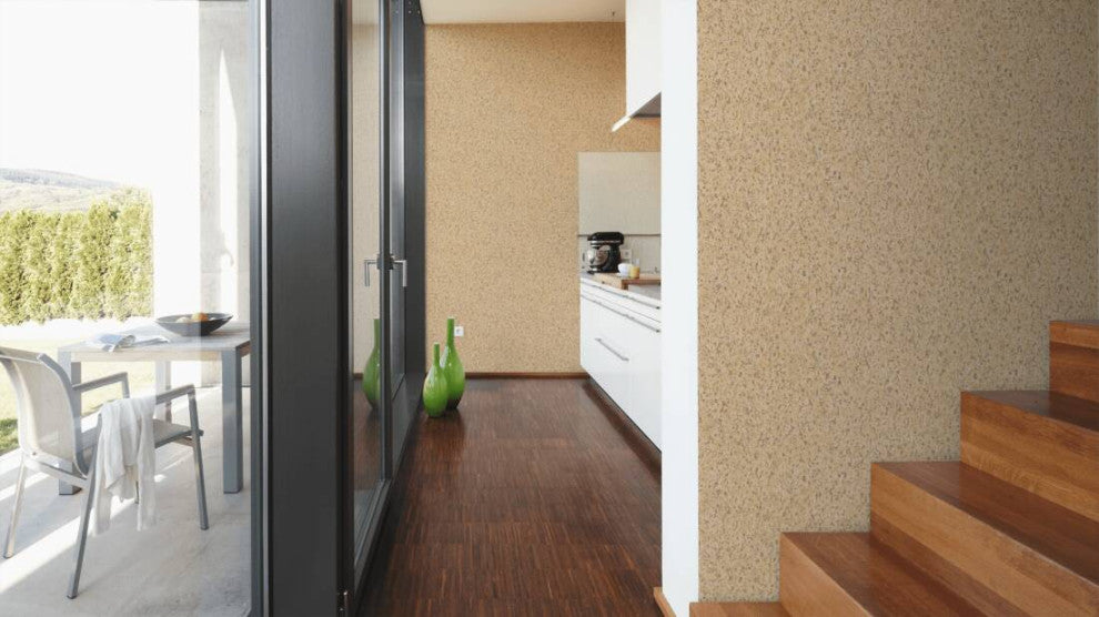 Plain Textured Wallpaper, Scattered Spots, Beige Cream Yellow Vanilla, 1 Roll
