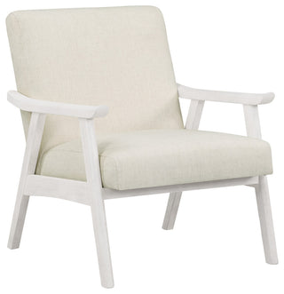 Weldon Armchair, Linen Fabric With Antique White Finished Frame